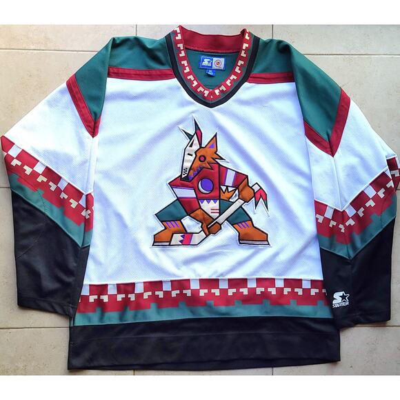 Phoenix Coyotes 90s STARTER jersey white kachina XL home Arizona NHL hockey vtg